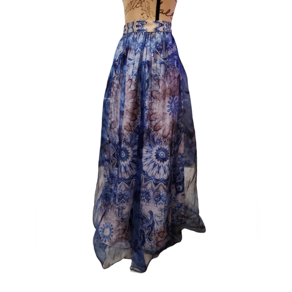 Anthropologie Siddhartha Bansal Swetha Silk Maxi Skirt MED NWT - C0727 - Picture 7 of 9